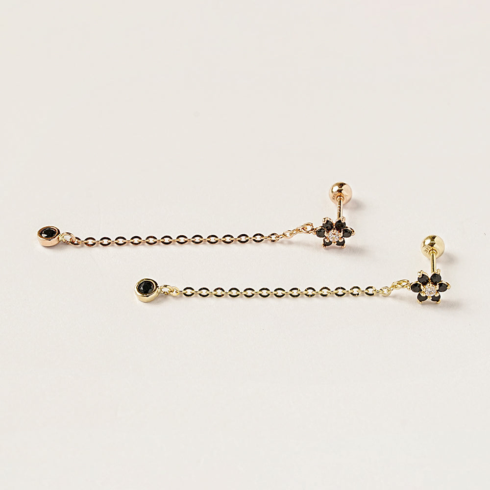 14K drop earrings | Minimalbijoux 