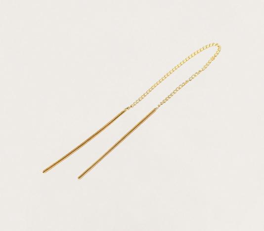 14k gold threader earrings