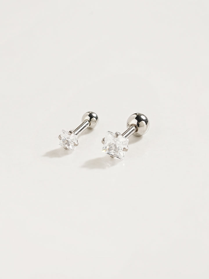 Morning Lustre Square Cartilage Ear Hoop Piercing 16G