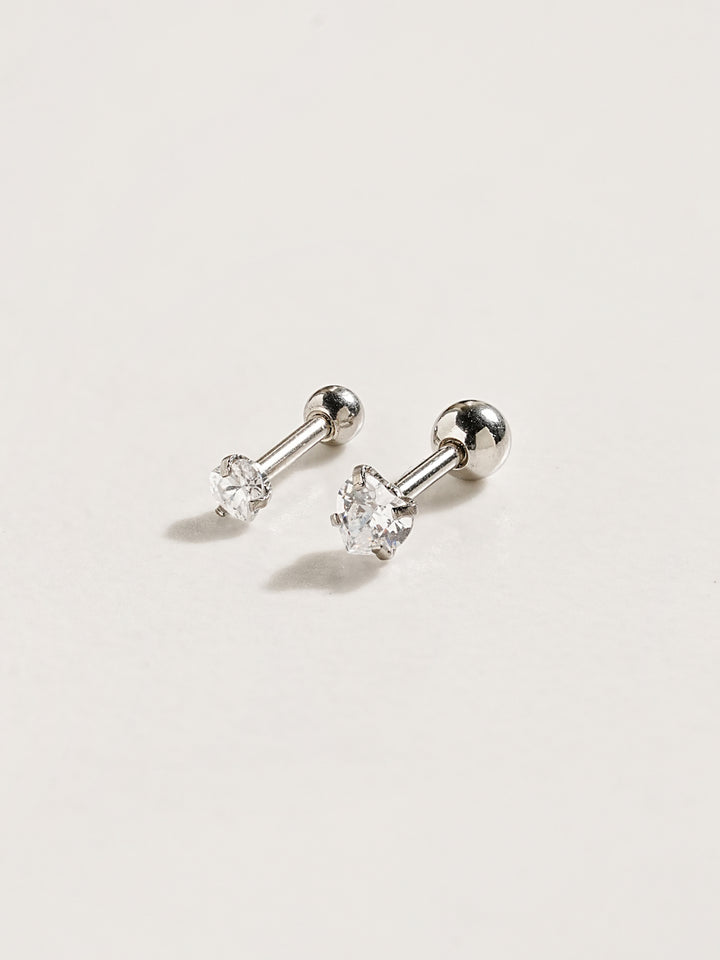 Cutie Memory Heart Cartilage Ear Piercing 16G