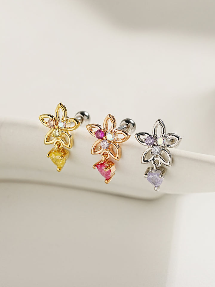 Tale Flower Cartilage Ear Piercing 18G16G