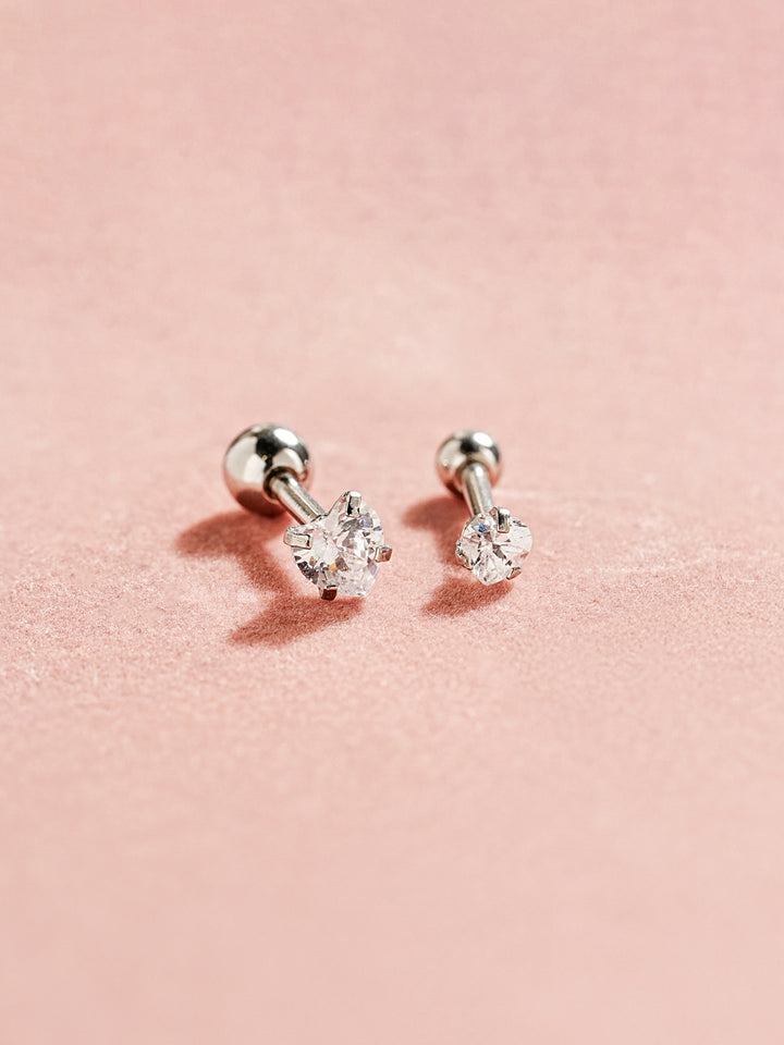 Cutie Memory Heart Cartilage Ear Piercing 16G