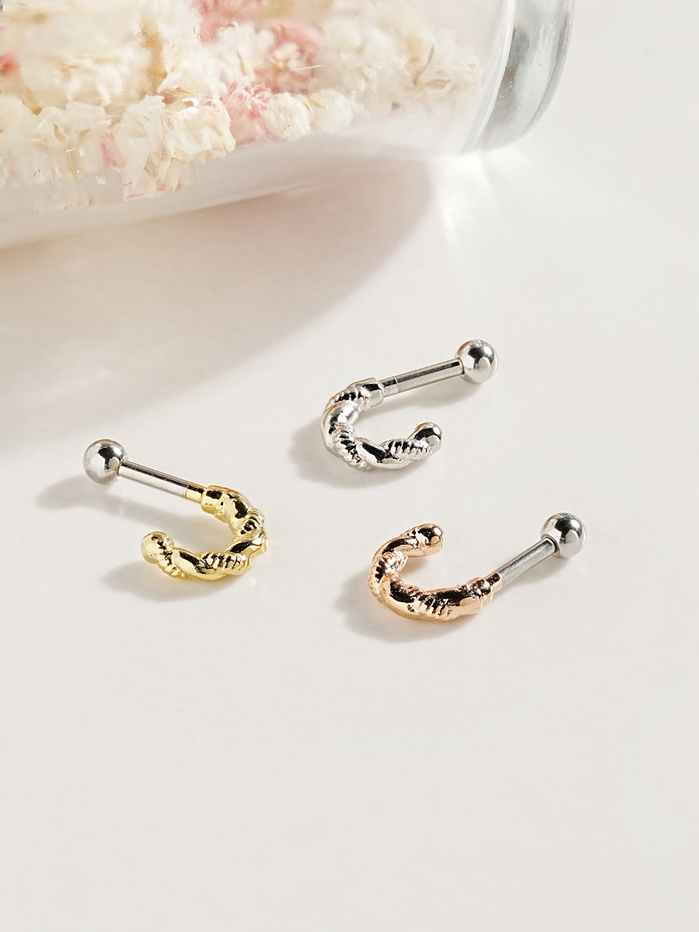 Western Pattern Cartilage Ear Piercing 16