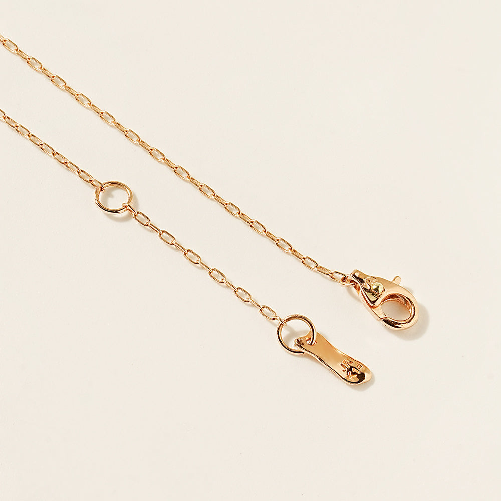 14K 18K Gold Crystal Lock Necklace