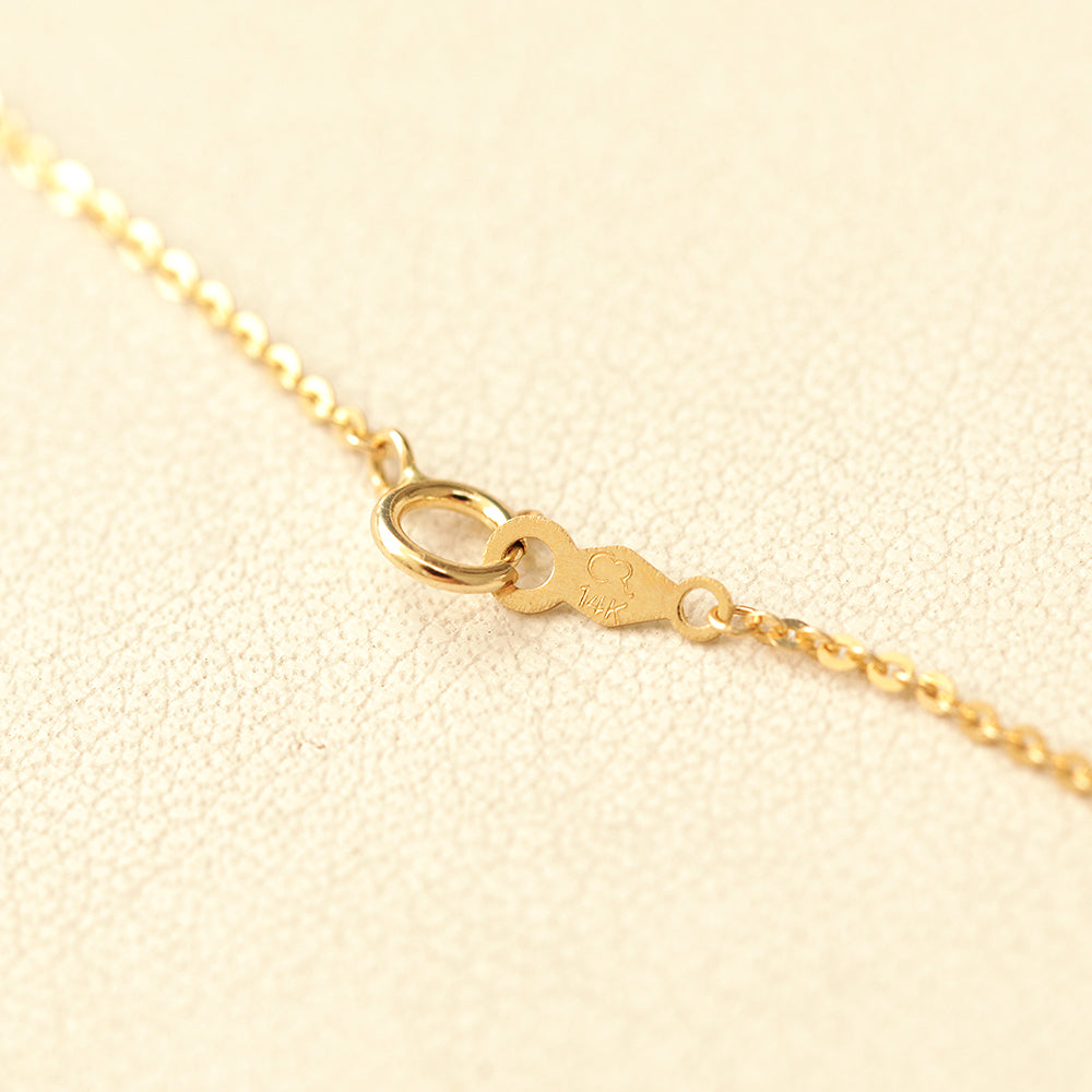 14K 18K Gold Elizabeth ball chain coin Necklace