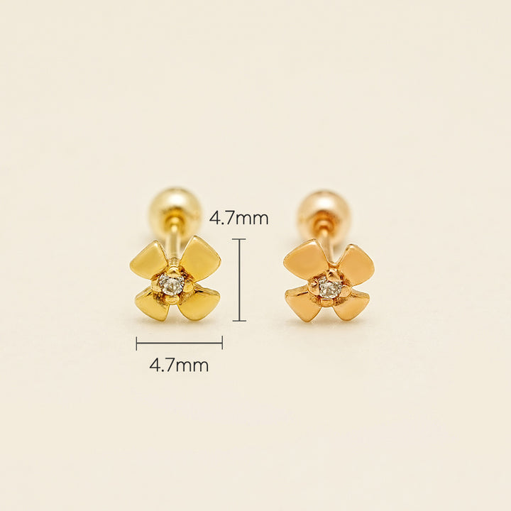 14K Gold Polaris Cartilage Earring 20G18G16G