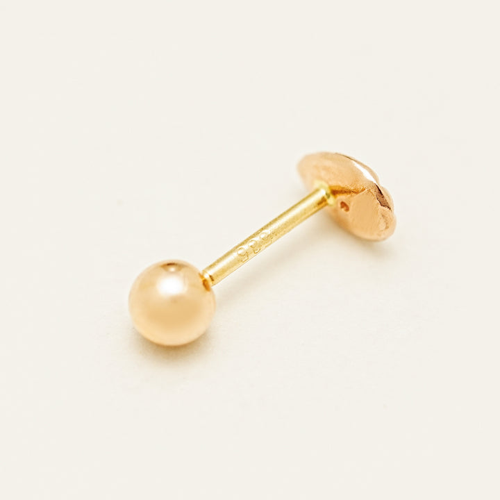 14K Gold Point Egg Cartilage Earring 20G18G16G