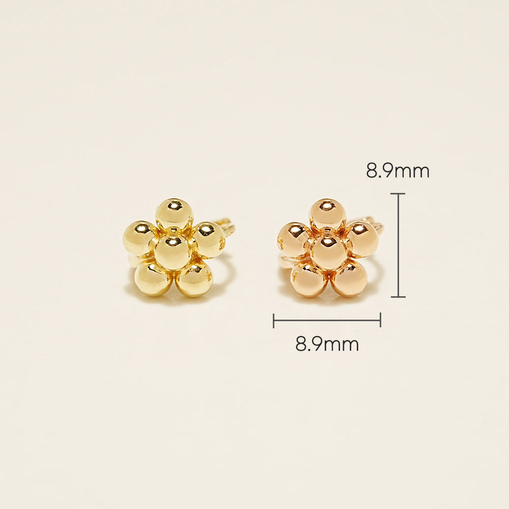 14K 18K Grape Flower Cartilage Hoop Earring