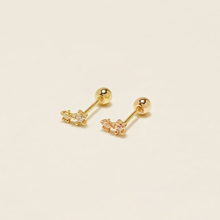 14K Gold Little Star Cartilage Earring 20G18G16G