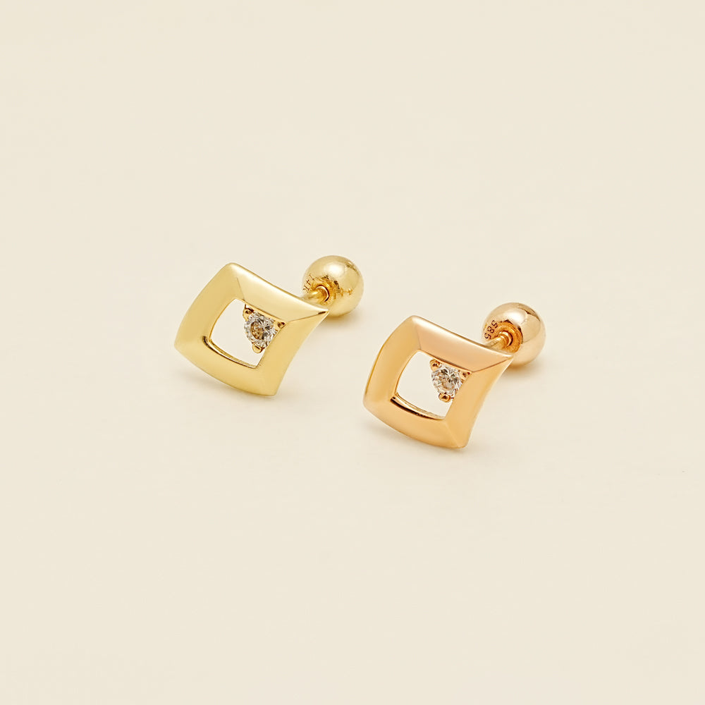 14K Gold Katie Cubic Cartilage Earring 20G18G16G