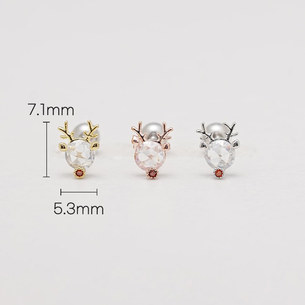 Happy Rudolph Cartilage Ear Piercing 18G16G