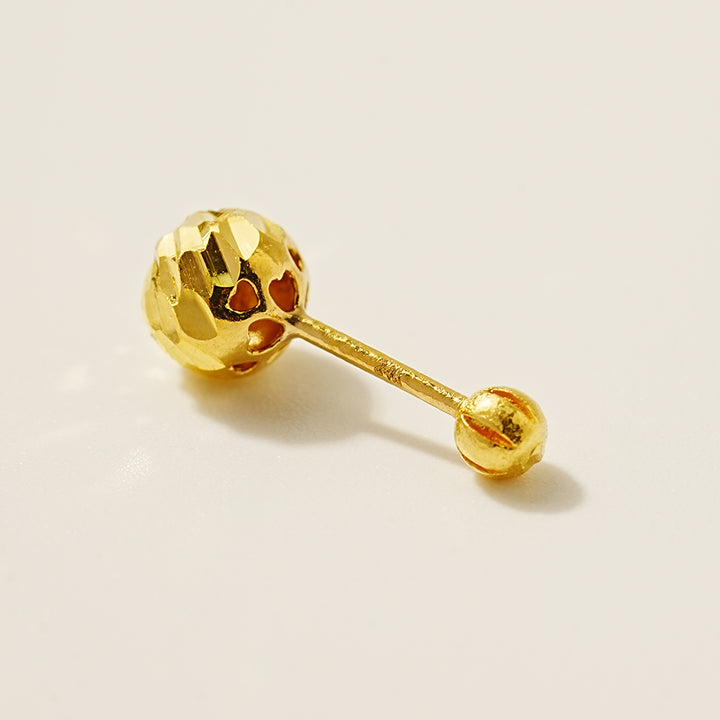 24K Gold Cutting Ball Cartilage Earring 20G