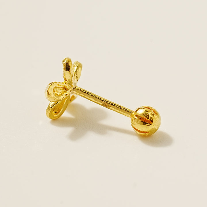 24K Gold Shine Flower Cartilage Earring 20G