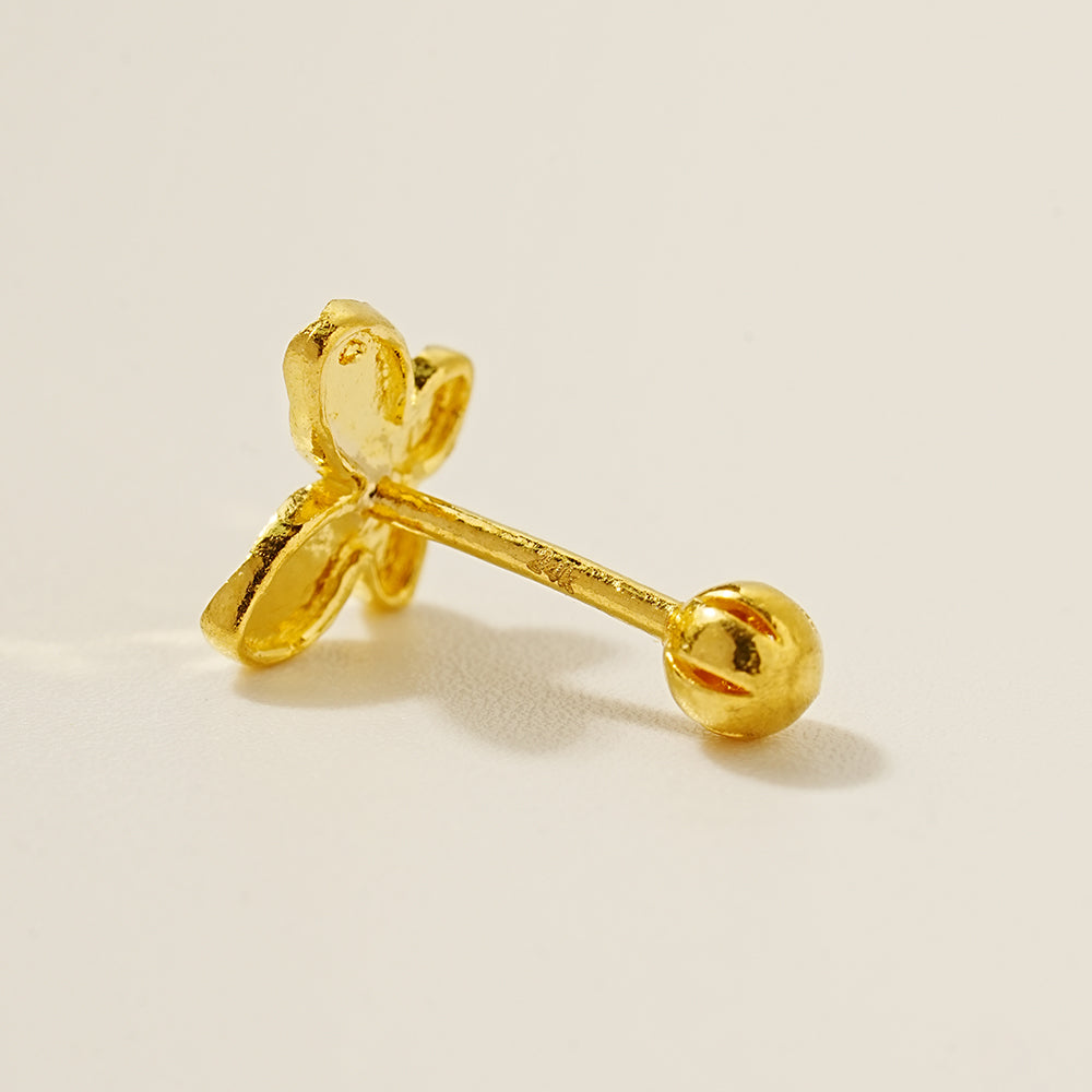 24K Gold Cutting Butterfly Cartilage Earring 20G