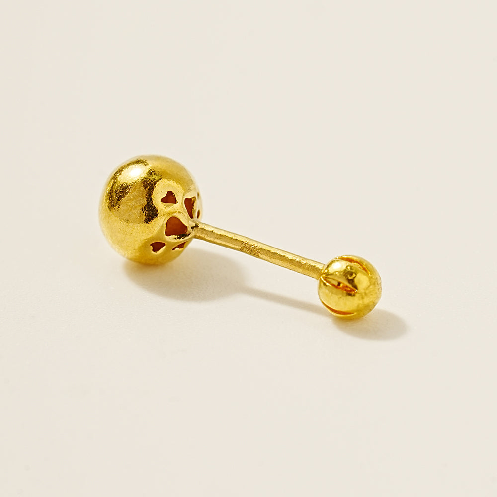 24K Gold Simple Ball Cartilage Earring 20G