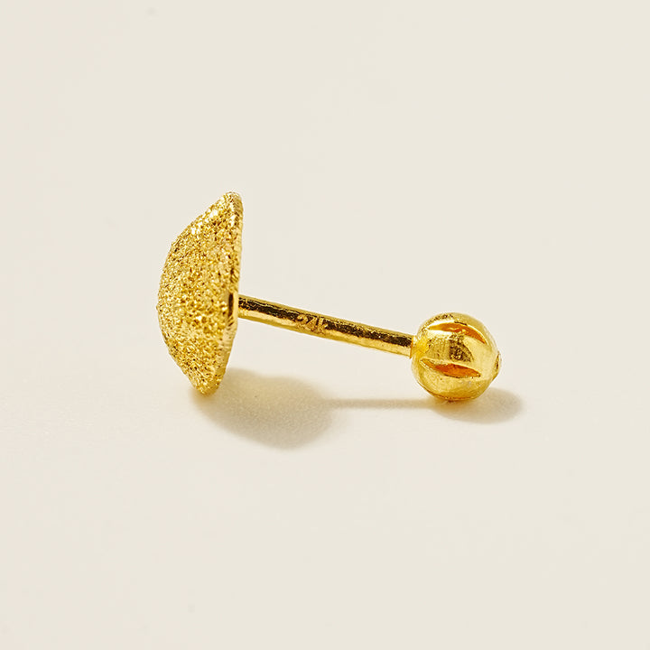 24K Gold Heart Cartilage Earring 20G