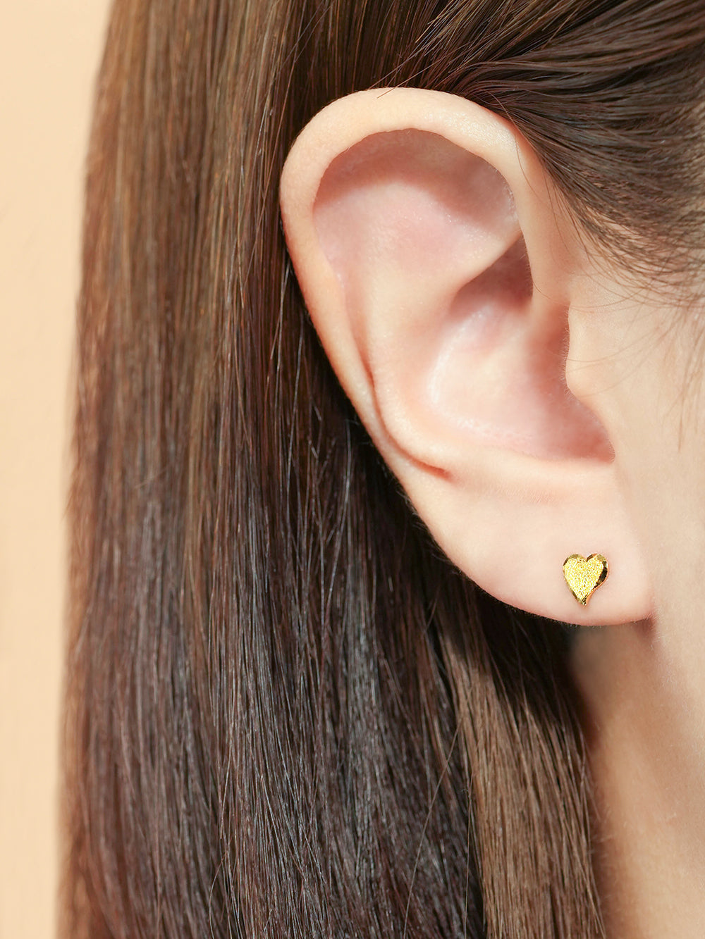 24K Gold Baloon Heart Cartilage Earring 20G