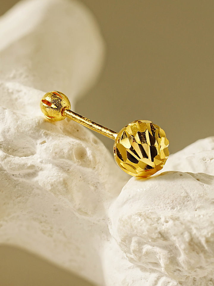 24K Gold Cutting Ball Cartilage Earring 20G