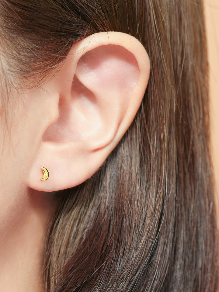 24K Gold Moon Star Cartilage Earring 20G