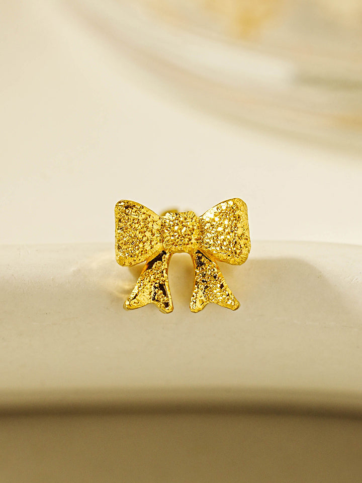 24K Gold Ribbon Cartilage Earring 20G