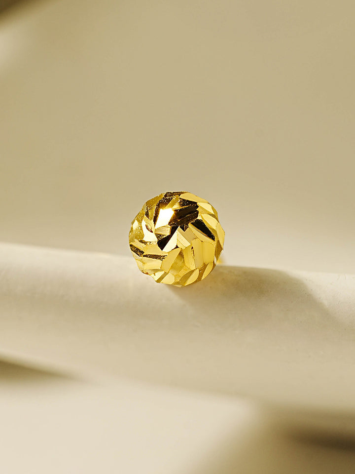 24K Gold Cutting Ball Cartilage Earring 20G