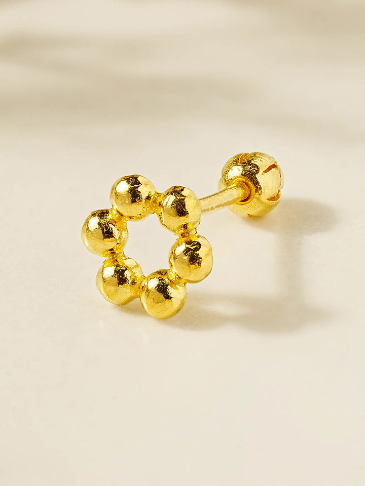 24K Gold Chewy Dount Cartilage Earring 20G