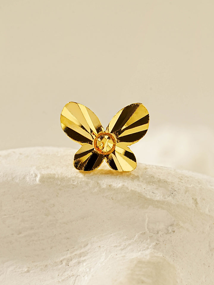 24K Gold Cutting Butterfly Cartilage Earring 20G