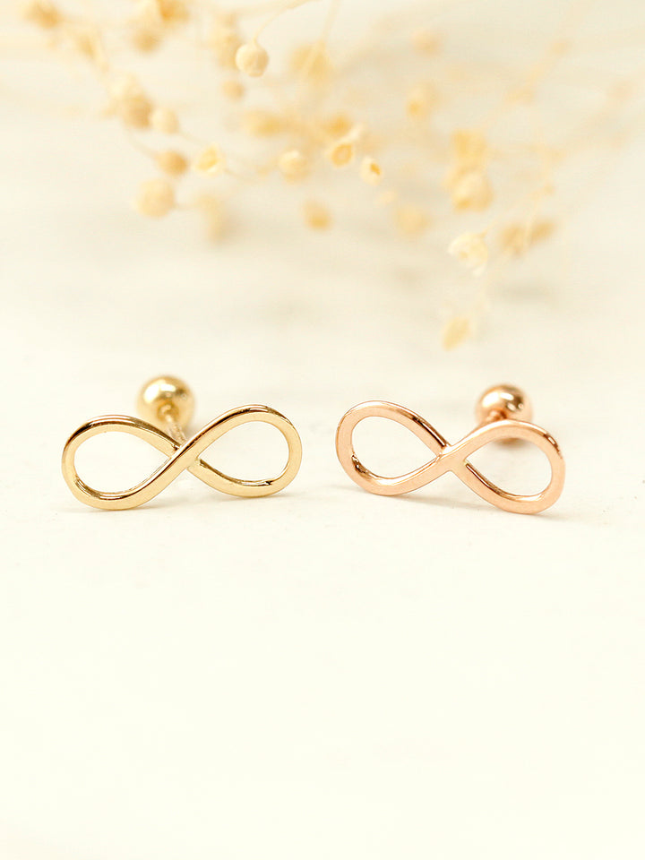 14K Gold Infinite Cartilage Earring 20G18G16G