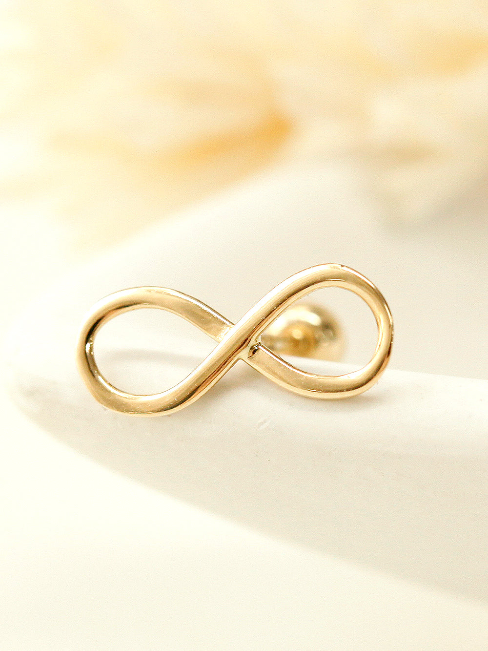 14K Gold Infinite Cartilage Earring 20G18G16G