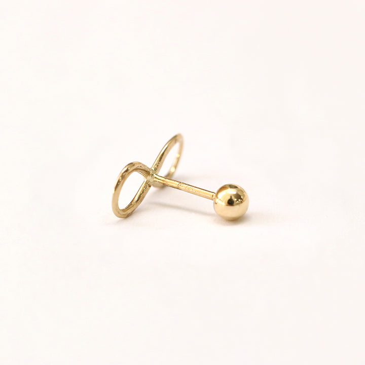 14K Gold Infinite Cartilage Earring 20G18G16G