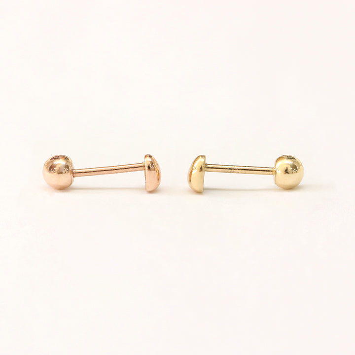 14K Gold Minimi Bean Heart Cartilage Earring 20G18G16G