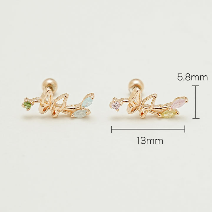 925 Silver Breeze Butterfly Cartilage Earring 20G