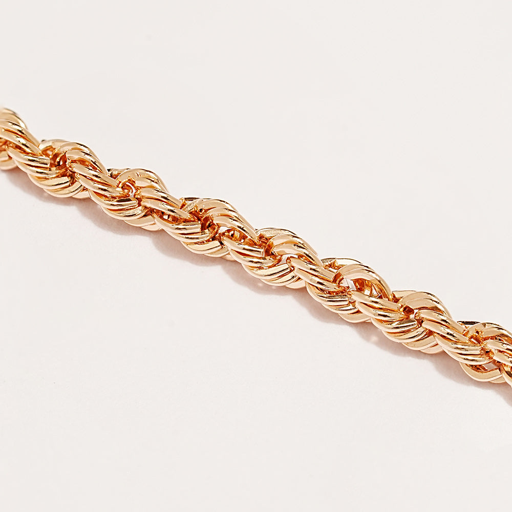 14K Gold Rope Chain Anklet Bracelet