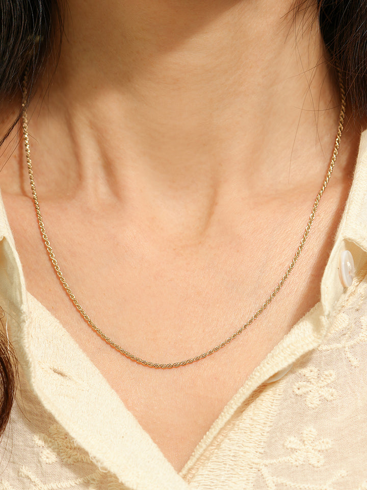 14K Rope Chain Necklace