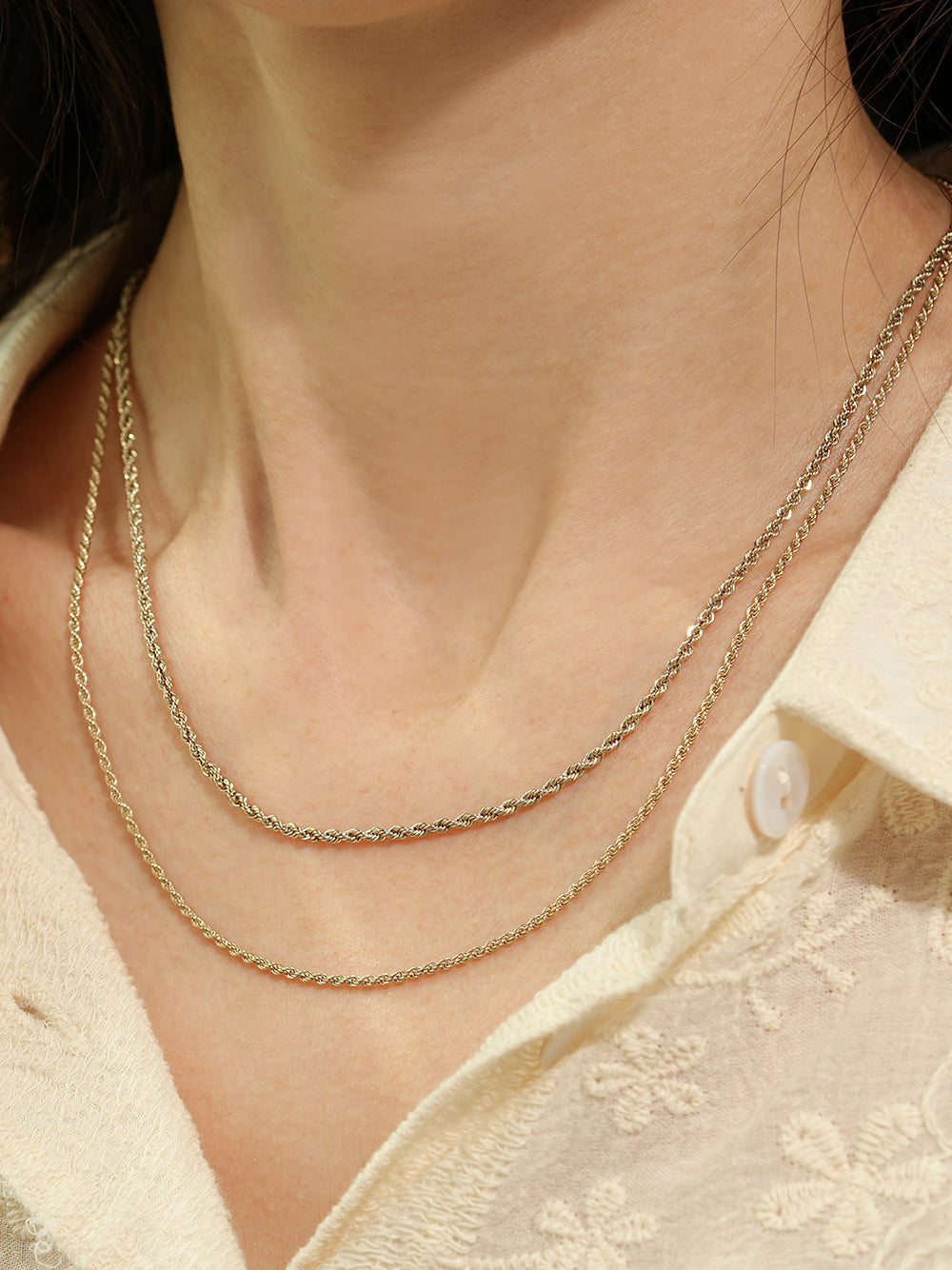 14K Rope Chain Necklace