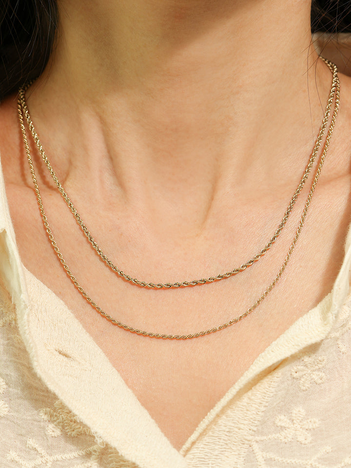 14K Rope Chain Necklace