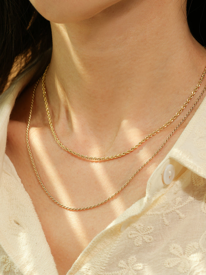 14K Rope Chain Necklace