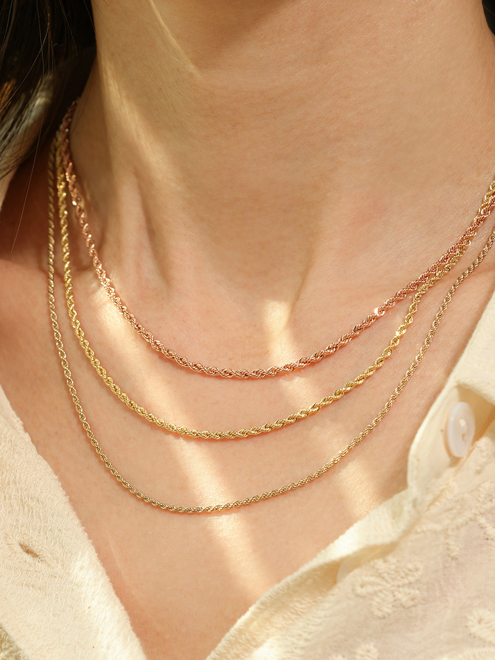 14K Rope Chain Necklace