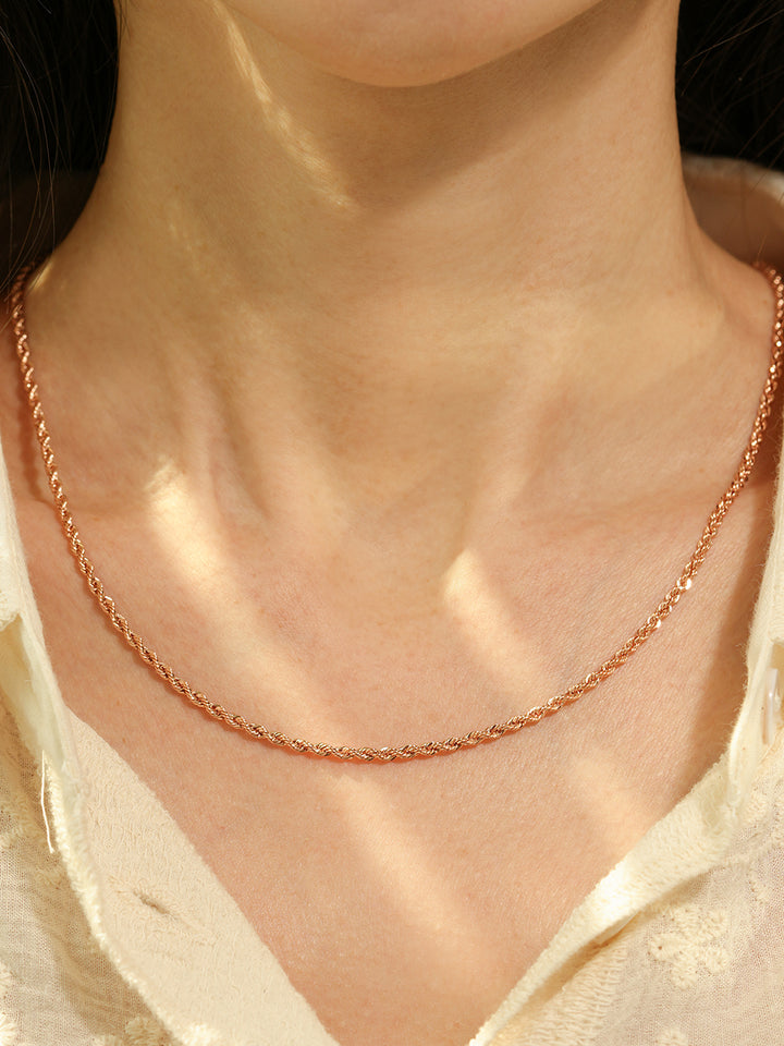 14K Rope Chain Necklace