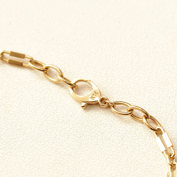 14K Gold Clip Lock Chain Bracelet Anklet