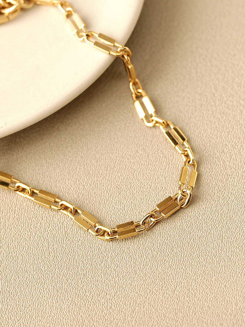 14K Gold Clip Lock Chain Bracelet Anklet