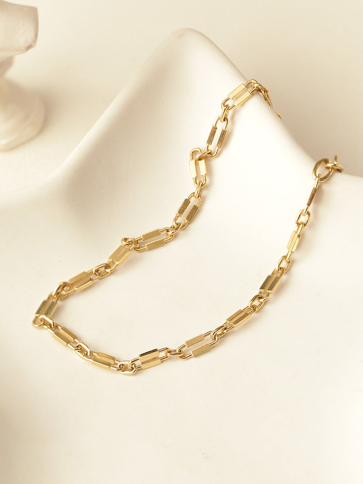 14K Gold Clip Lock Chain Bracelet Anklet