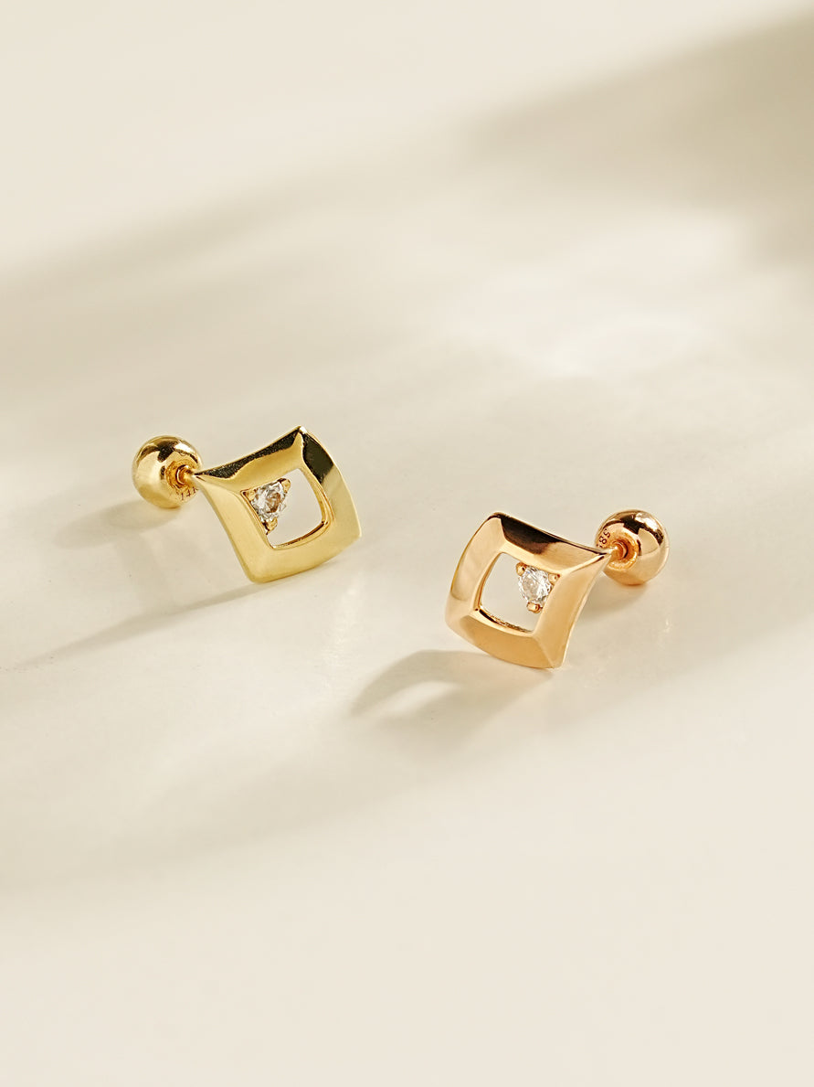 14K Gold Katie Cubic Cartilage Earring 20G18G16G