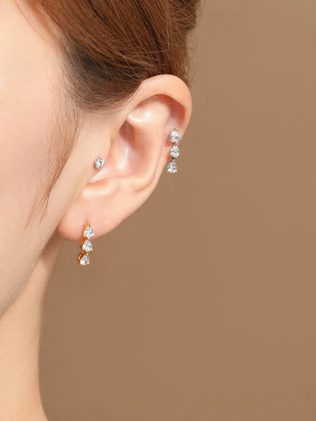 Tear Cubic Drop Cartilage earring
