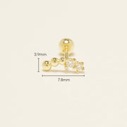 14K Gold Wonderful Dot Cartilage Earring 20G
