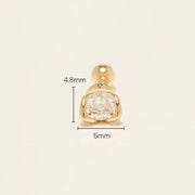 14K Gold Bloom Cubic Cartilage Earring 20G