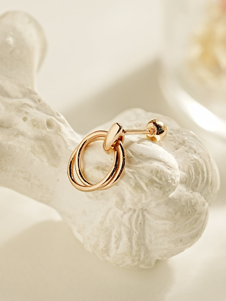 14K Gold Coriolis Cartilage Earring 20G