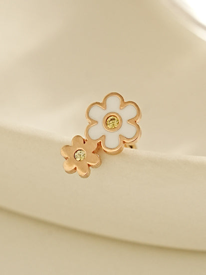 14K Gold Bubble Flower Cartilage Earring 20G