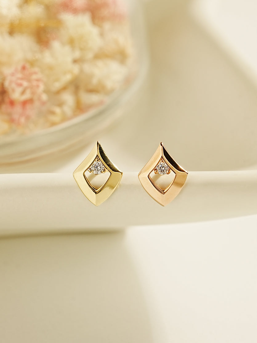 14K Gold Katie Cubic Cartilage Earring 20G18G16G