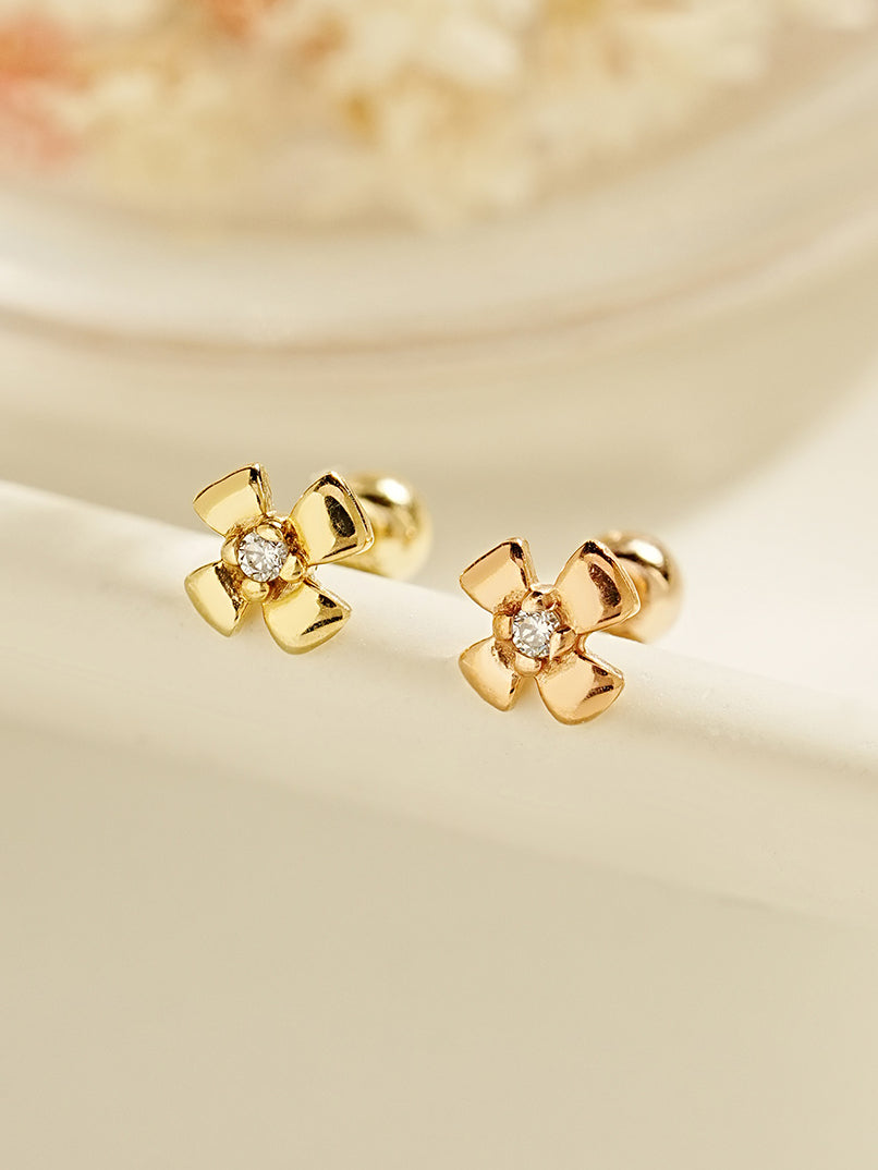 14K Gold Polaris Cartilage Earring 20G18G16G